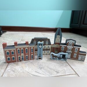 The Cat’s Meow Wooden Village Set Ohio Landmarks
